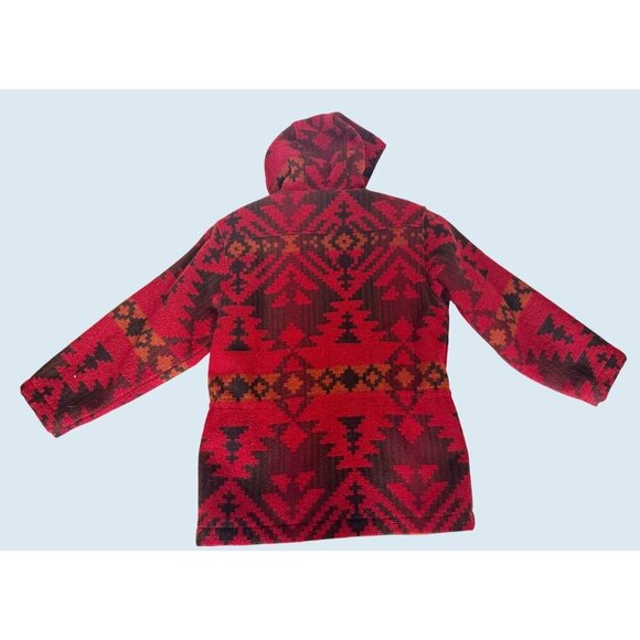 WOOLRICH Wool Blend Southwest Navajo Inspired Blanket Jacket Coat Sz Sm - Picture 6 of 8